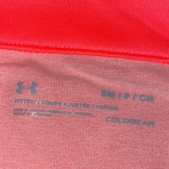 NWT Under Armour Women’s ColdGear 1/2 Zip Training Top Pink Size SMALL Thumbhole - Picture 7 of 13